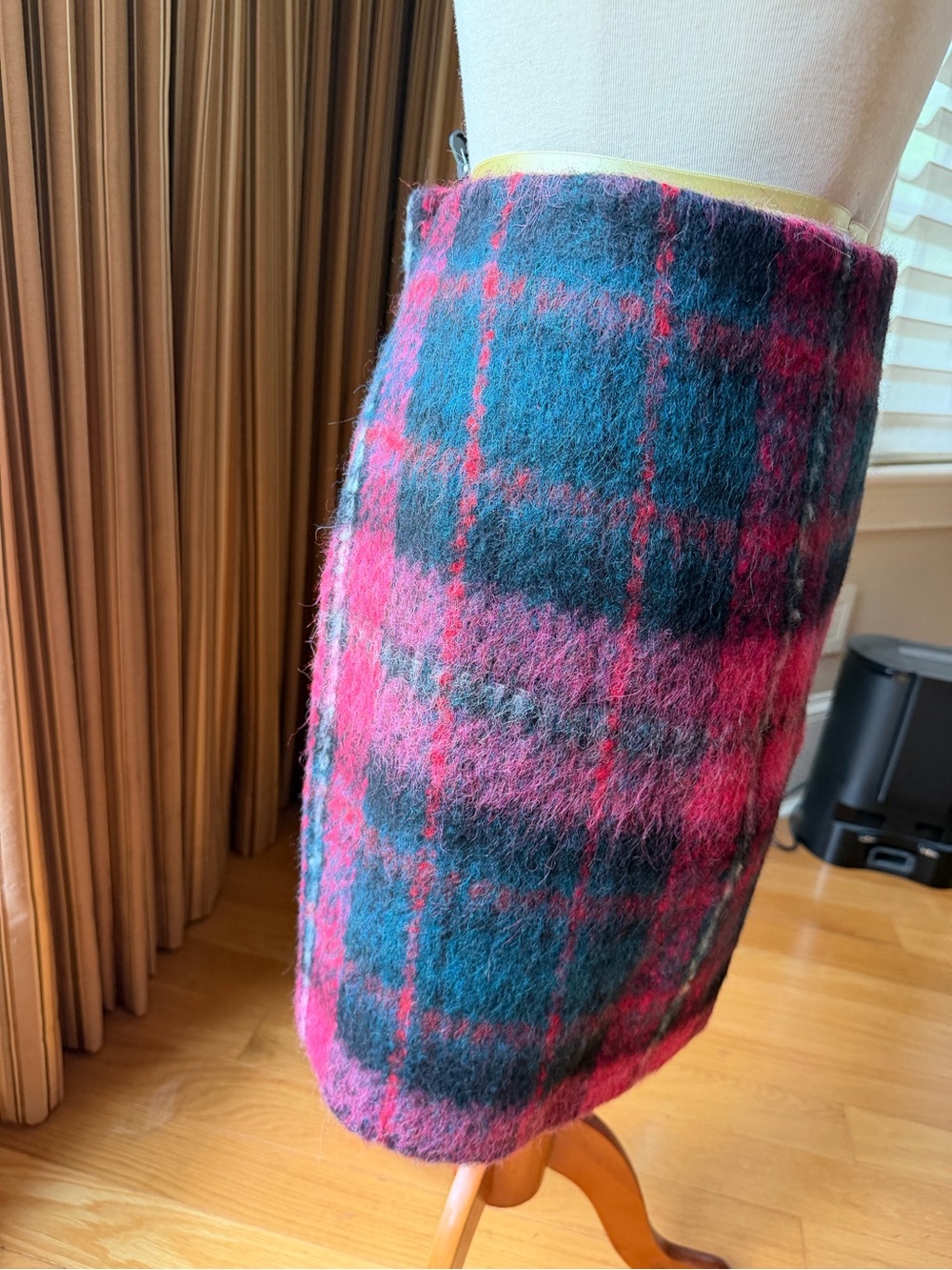 Lauren Ralph Lauren Plaid Mohair Mini Skirt Sz 18